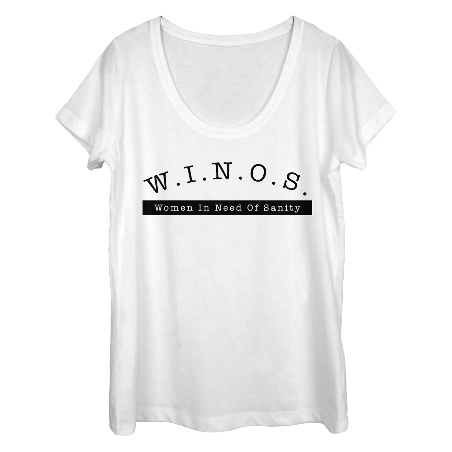 Women's CHIN UP Winos Help Scoop Neck sold by Chin Up Apparel