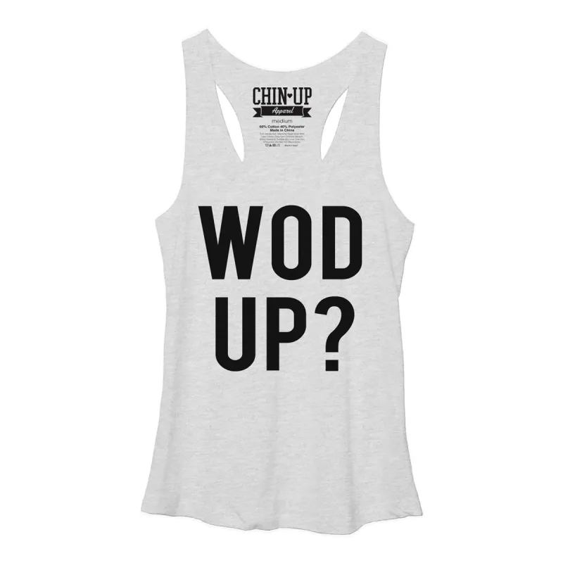 Women's CHIN UP Wod Up Racerback Tank Top sold by Chin Up Apparel