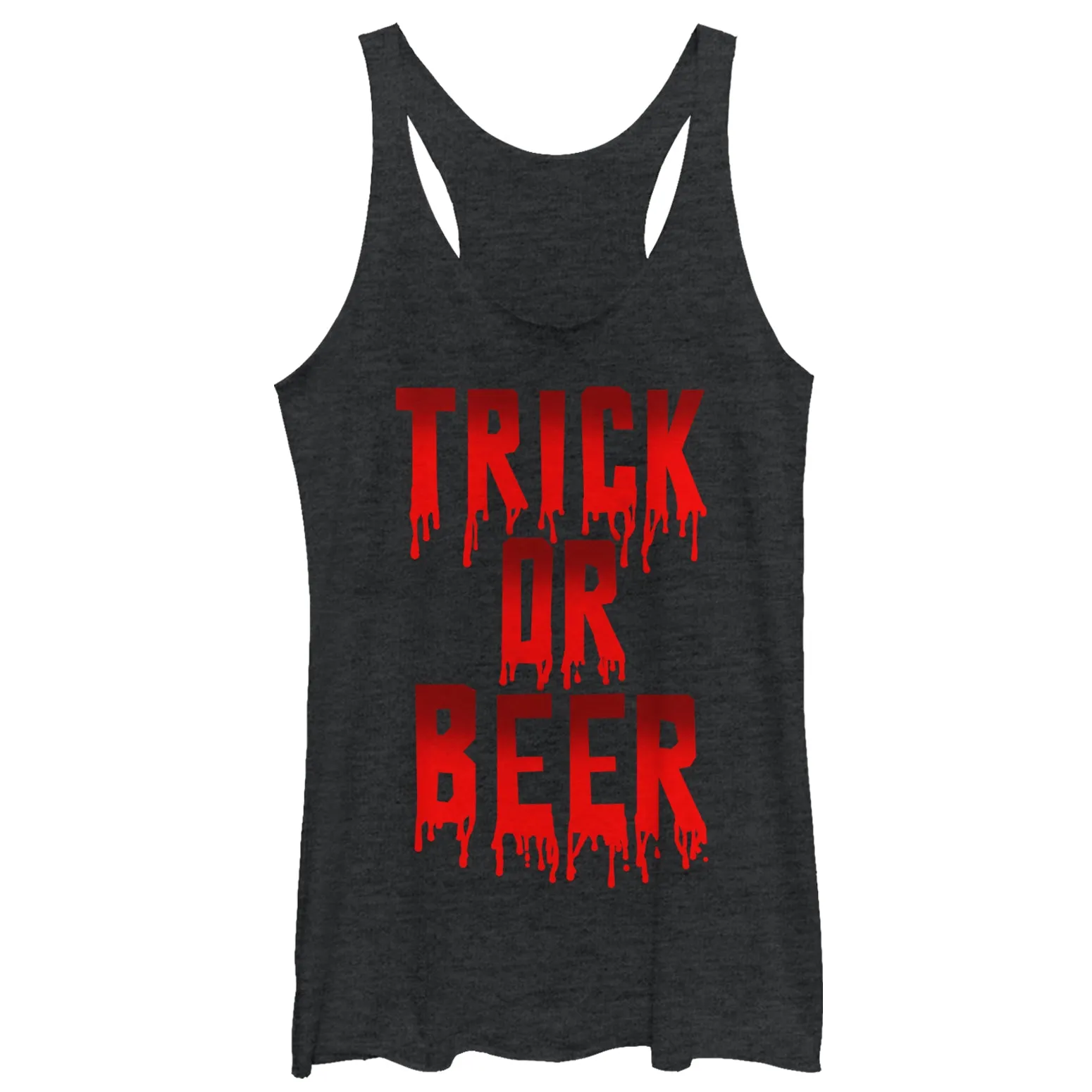 Women's CHIN UP Halloween Trick or Beer Racerback Tank Top sold by Chin Up Apparel