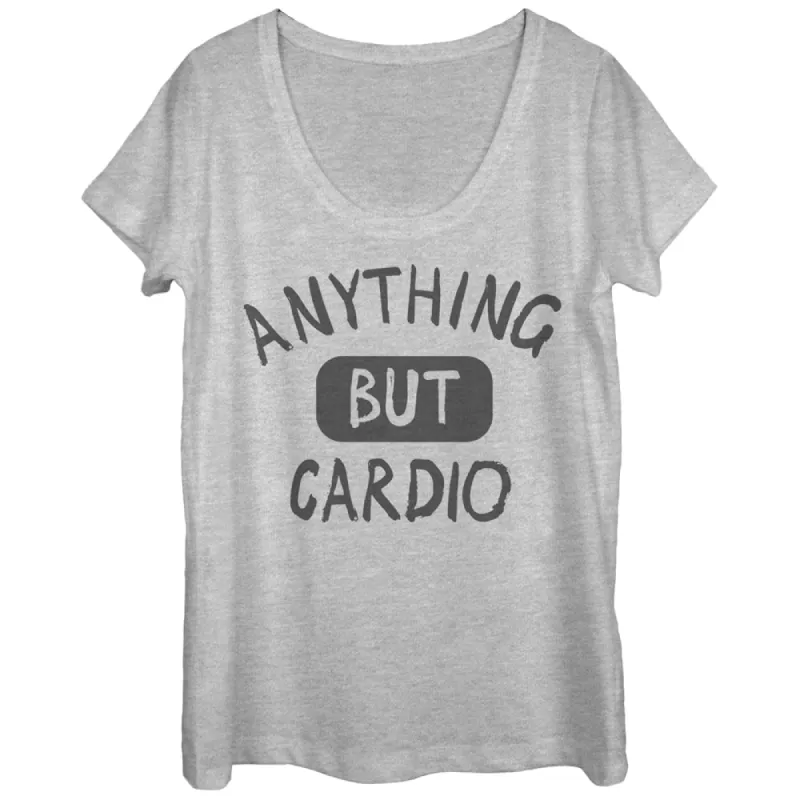 Women's CHIN UP Anything But Cardio Scoop Neck sold by Chin Up Apparel