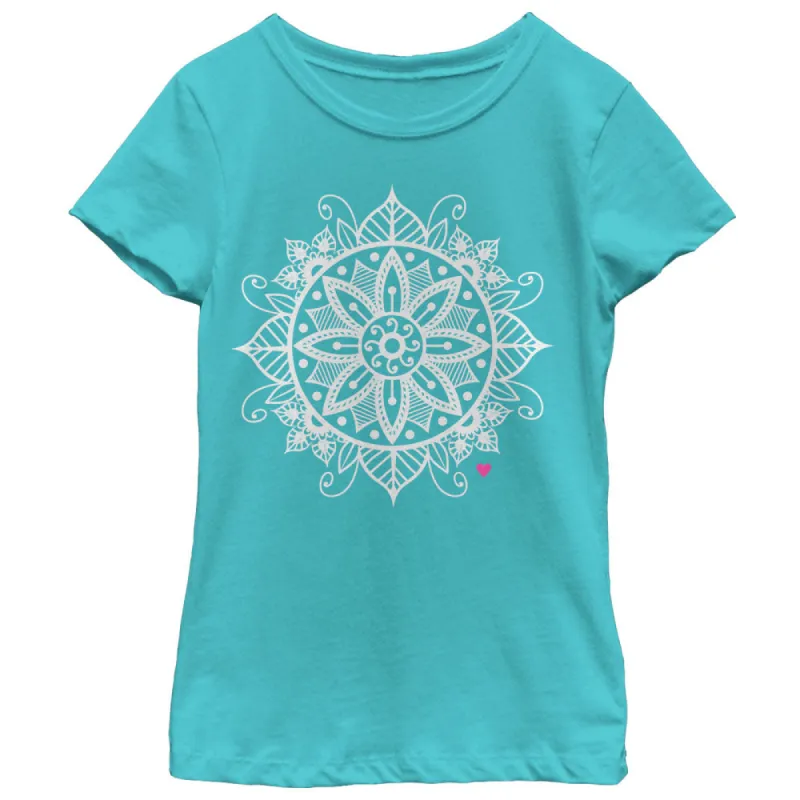 Girl's CHIN UP Henna Flower T-Shirt sold by Chin Up Apparel