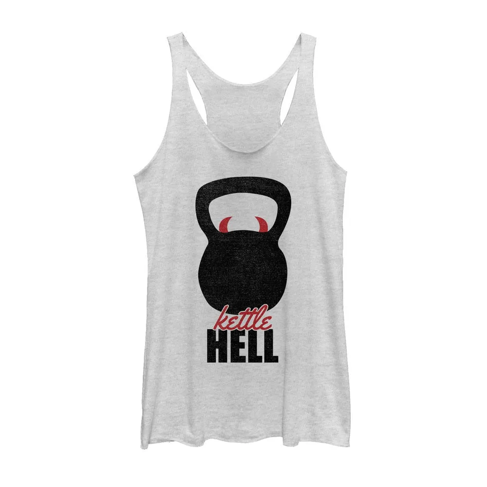 Women's CHIN UP Kettlebell Horns Racerback Tank Top sold by Chin Up Apparel