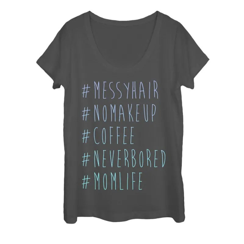 Women's CHIN UP #MomLife Scoop Neck sold by Chin Up Apparel