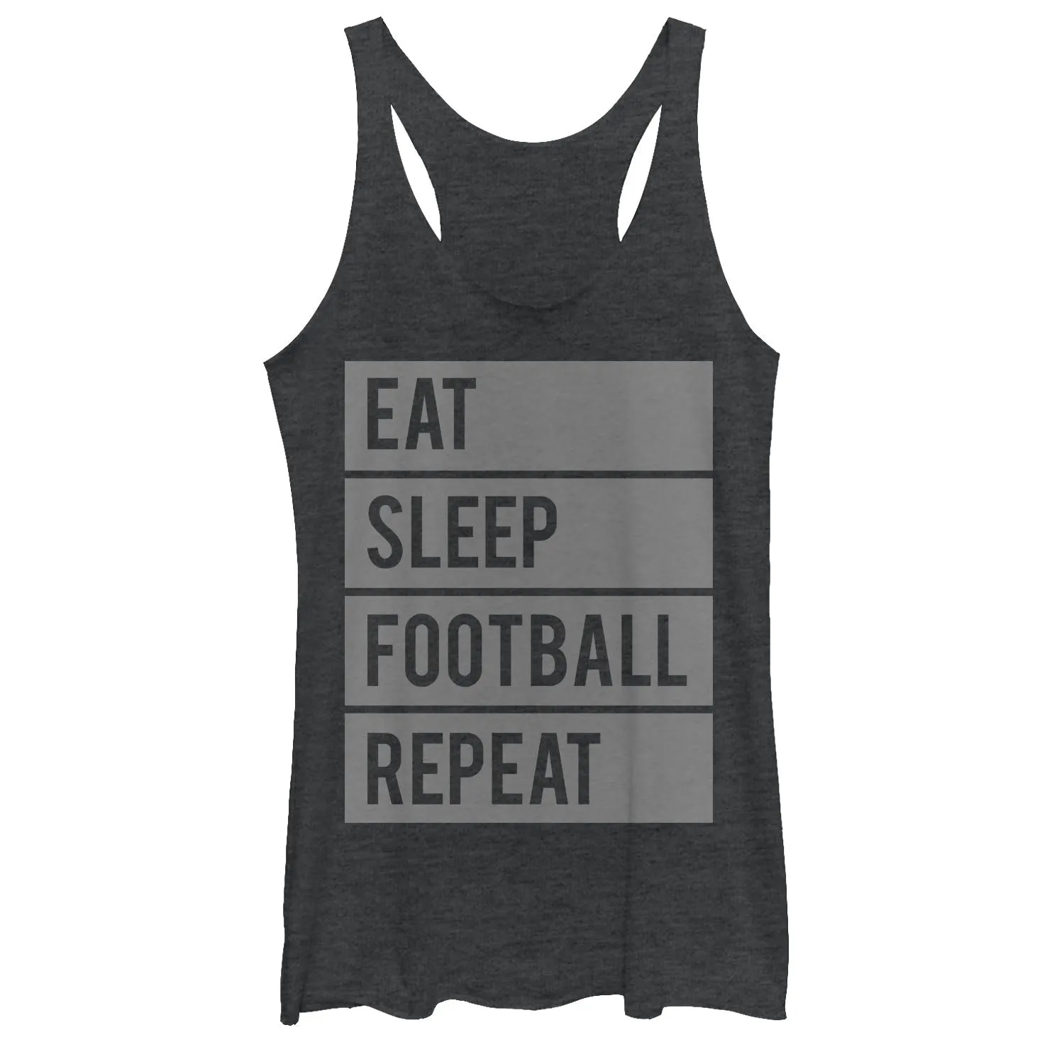 Women's CHIN UP Eat Sleep Football Repeat Racerback Tank Top sold by Chin Up Apparel