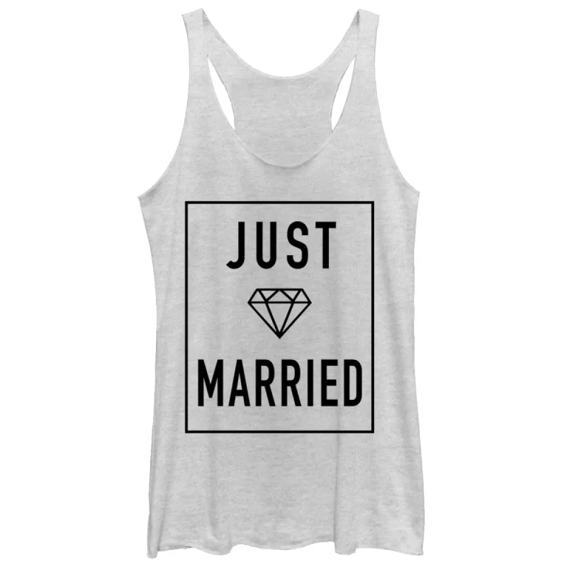 Women's CHIN UP Just Married Racerback Tank Top sold by Chin Up Apparel