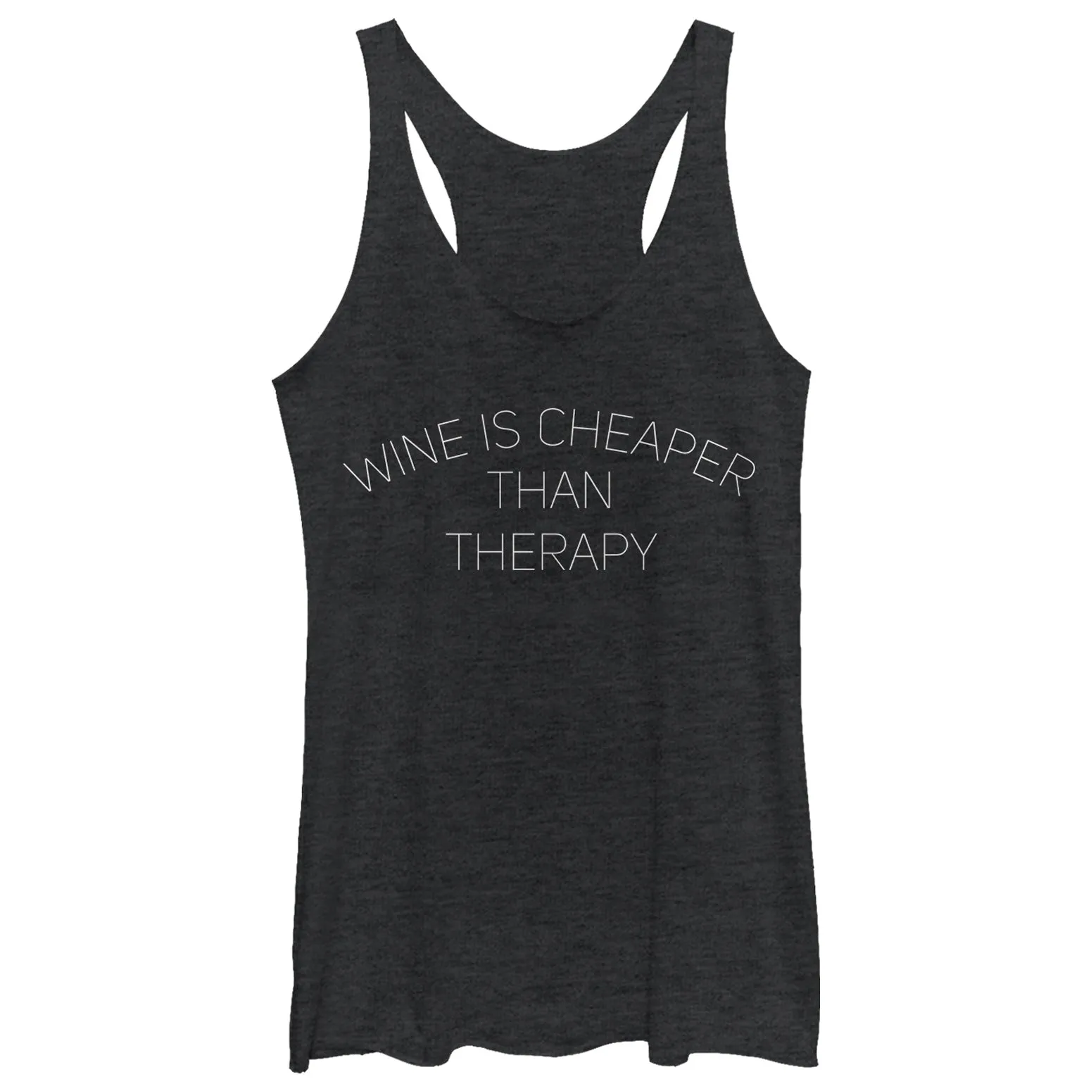 Women's CHIN UP Wine is Cheaper Than Therapy Racerback Tank Top sold by Chin Up Apparel