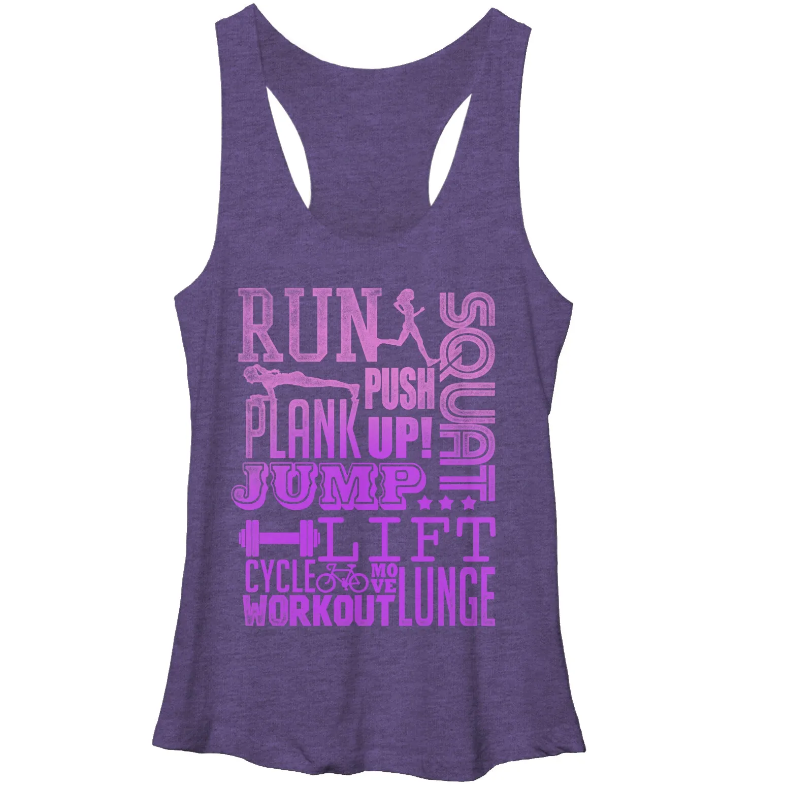 Women's CHIN UP Run Squat Jump Workout Racerback Tank Top sold by Chin Up Apparel