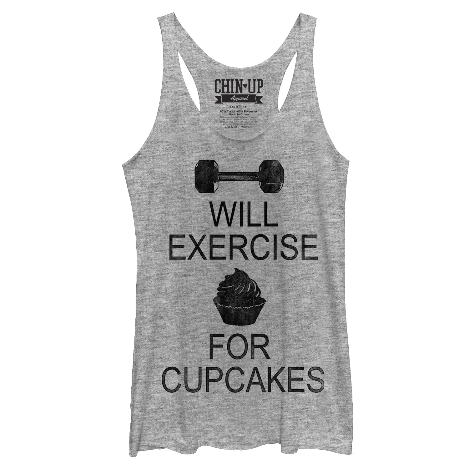 Women's CHIN UP Cupcake Racerback Tank Top sold by Chin Up Apparel