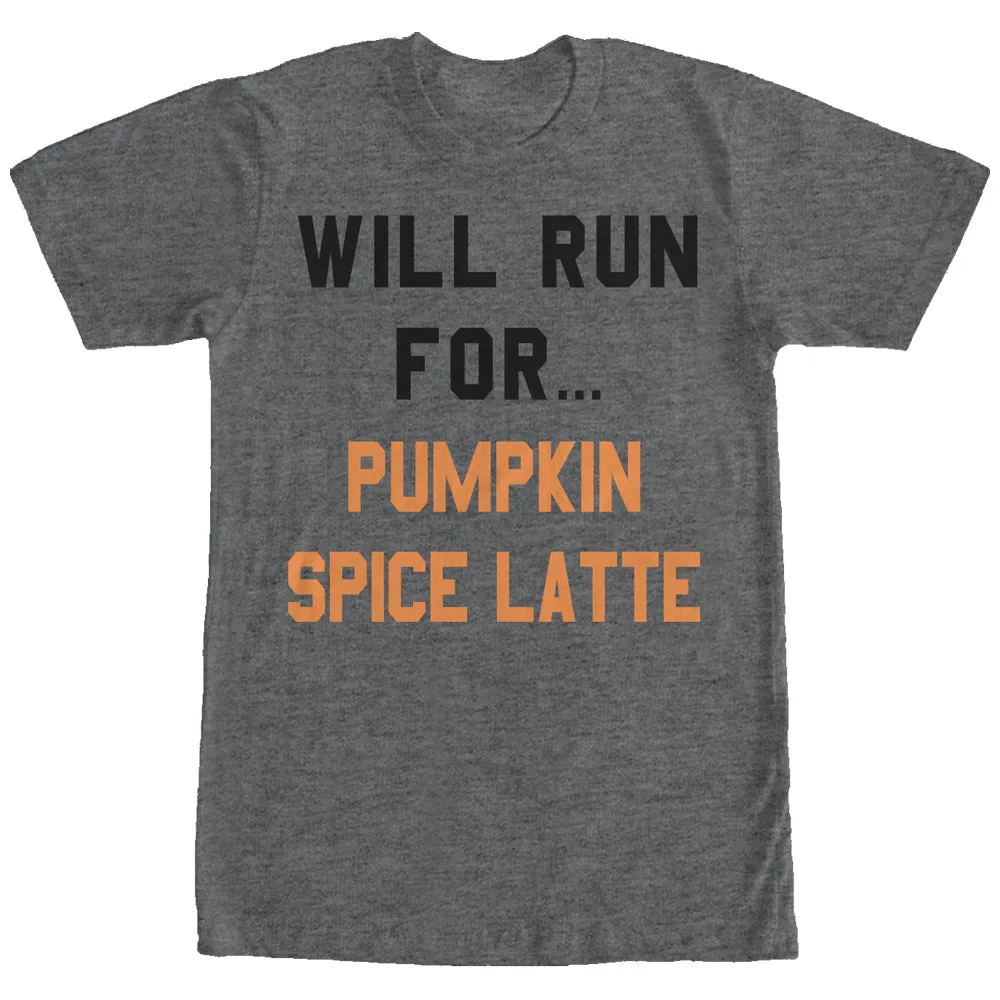 Women's CHIN UP Will Run for Pumpkin Spice Latte Boyfriend Tee sold by Chin Up Apparel