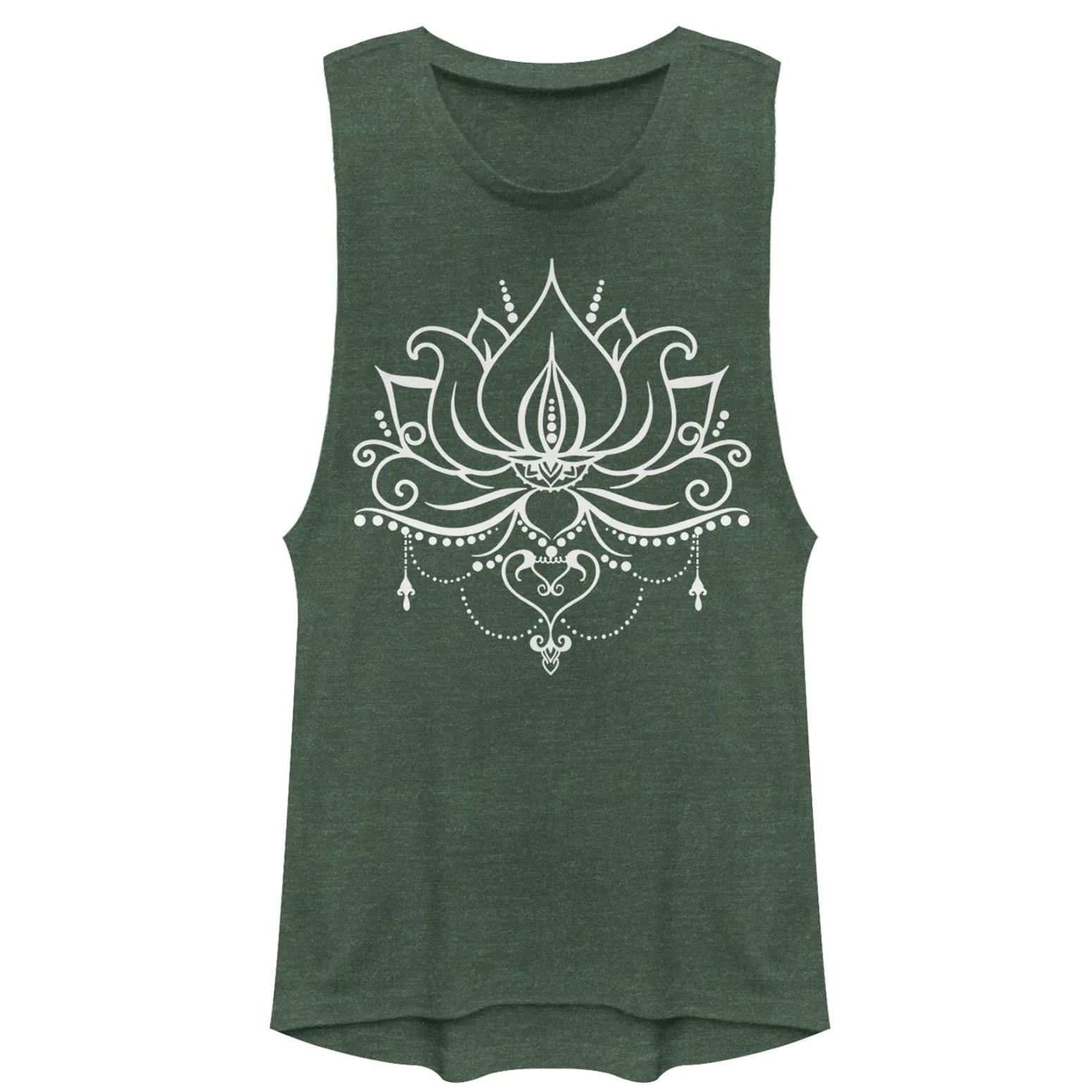 Junior's CHIN UP Lotus Flower Chandelier Festival Muscle Tee sold by Chin Up Apparel
