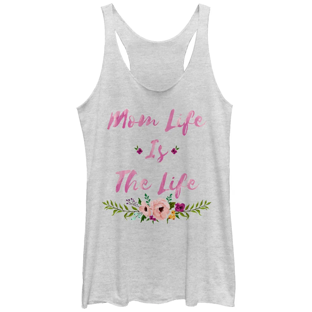 Women's CHIN UP Mom Life is the Life Racerback Tank Top sold by Chin Up Apparel
