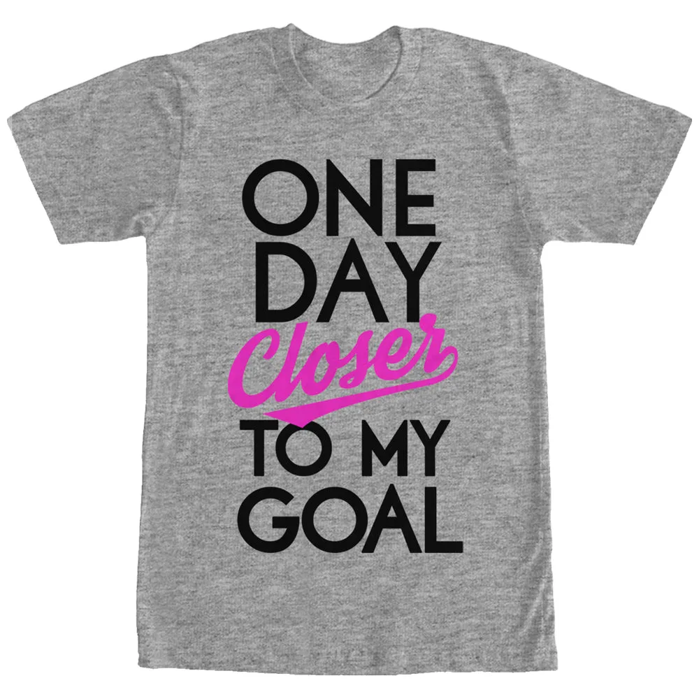 Women's CHIN UP One Day Closer to My Goal Boyfriend Tee sold by Chin Up Apparel