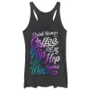 Women's CHIN UP Coffee and Hip Hop Cursive Racerback Tank Top sold by Chin Up Apparel