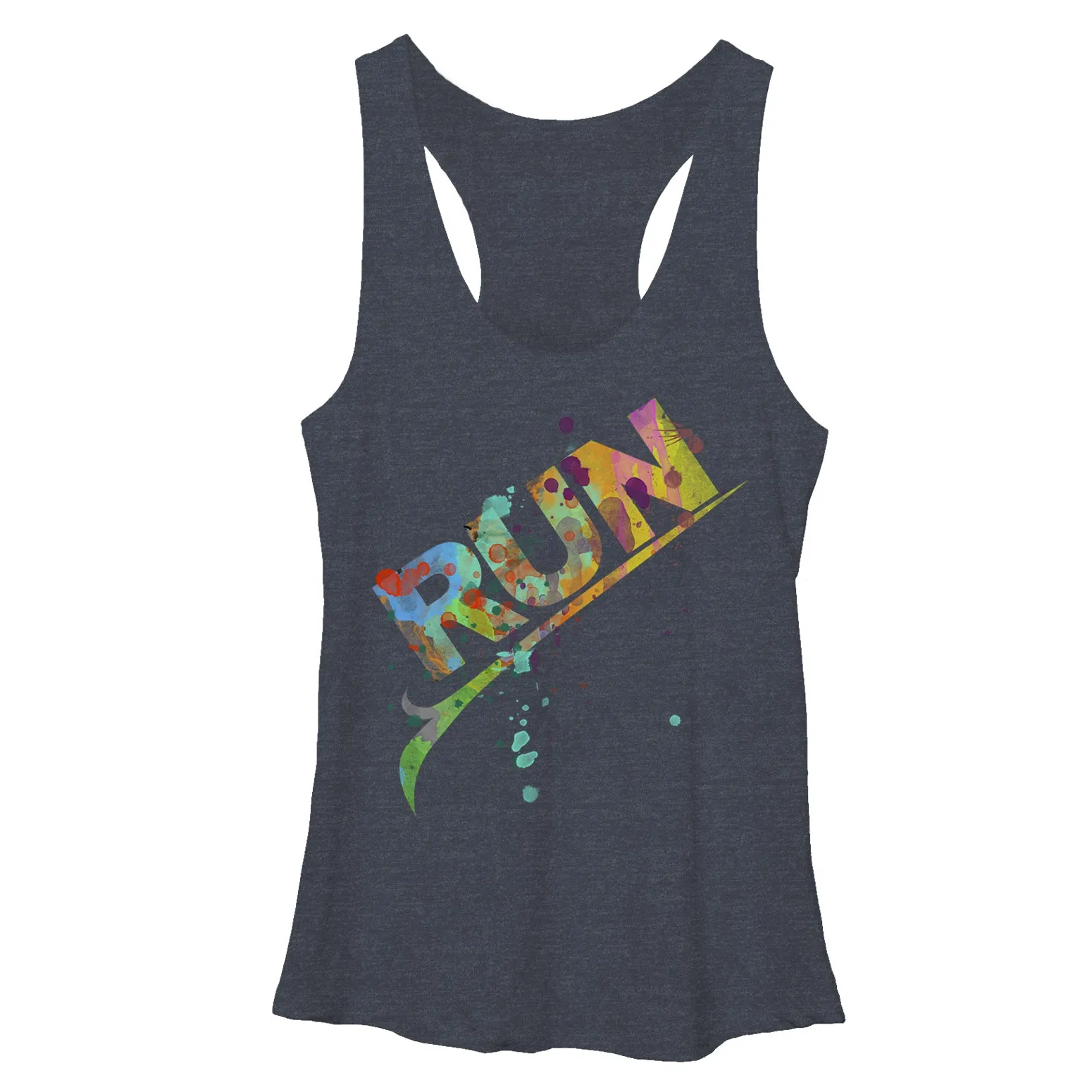 Women's CHIN UP Let the Colors Run Racerback Tank Top sold by Chin Up Apparel