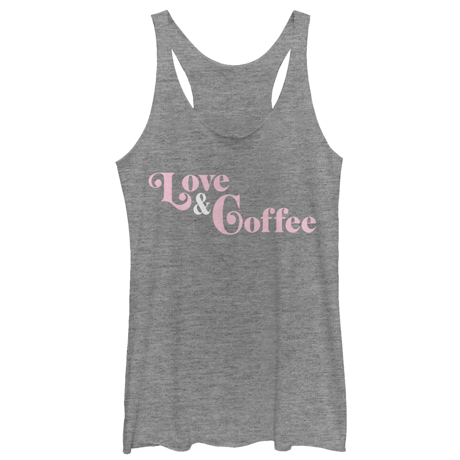 Women's CHIN UP Love and Coffee Racerback Tank Top sold by Chin Up Apparel