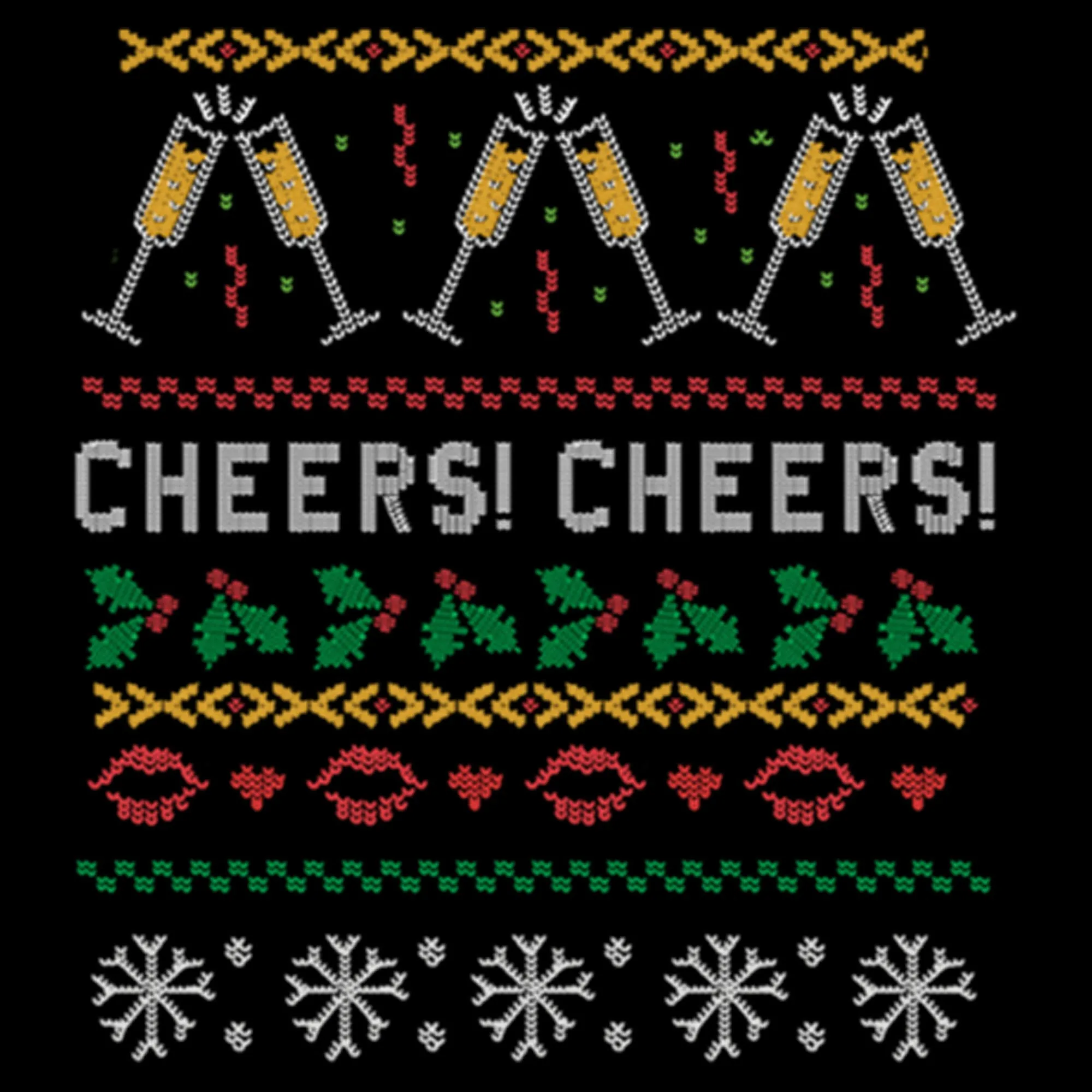 Women's CHIN UP Ugly Christmas Cheers T-Shirt sold by Chin Up Apparel product image thumbnail 2