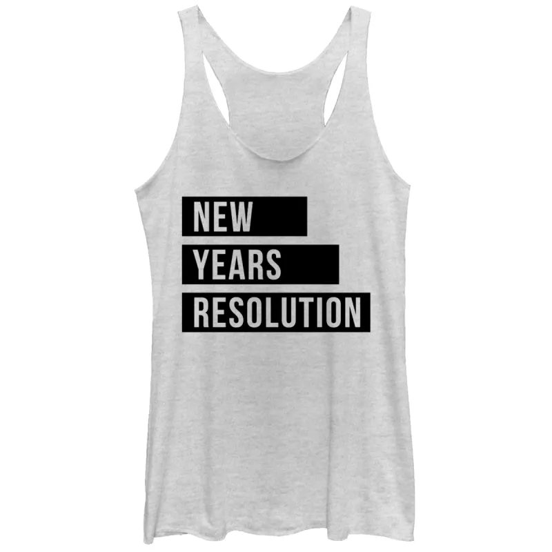 Women's CHIN UP New Years Resolution Racerback Tank Top sold by Chin Up Apparel