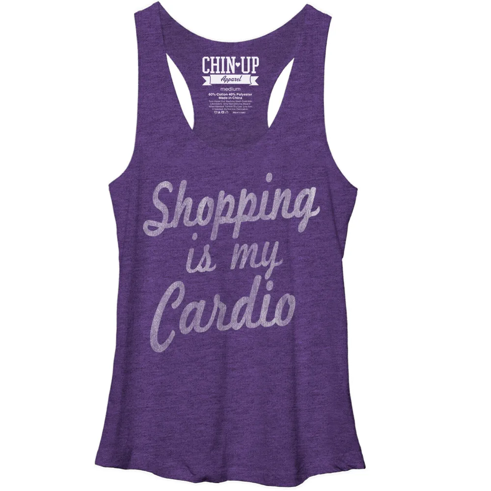 Women's CHIN UP Shop Until You Drop Racerback Tank Top sold by Chin Up Apparel