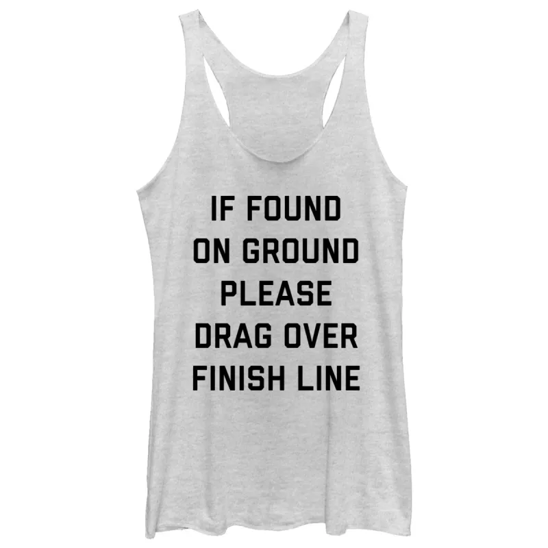 Women's CHIN UP Drag Over Finish Line Racerback Tank Top sold by Chin Up Apparel