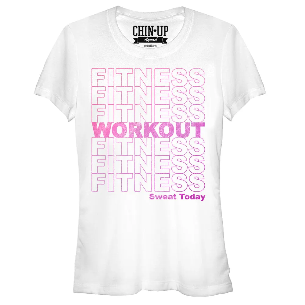 Junior's CHIN UP Fitness Workout T-Shirt sold by Chin Up Apparel
