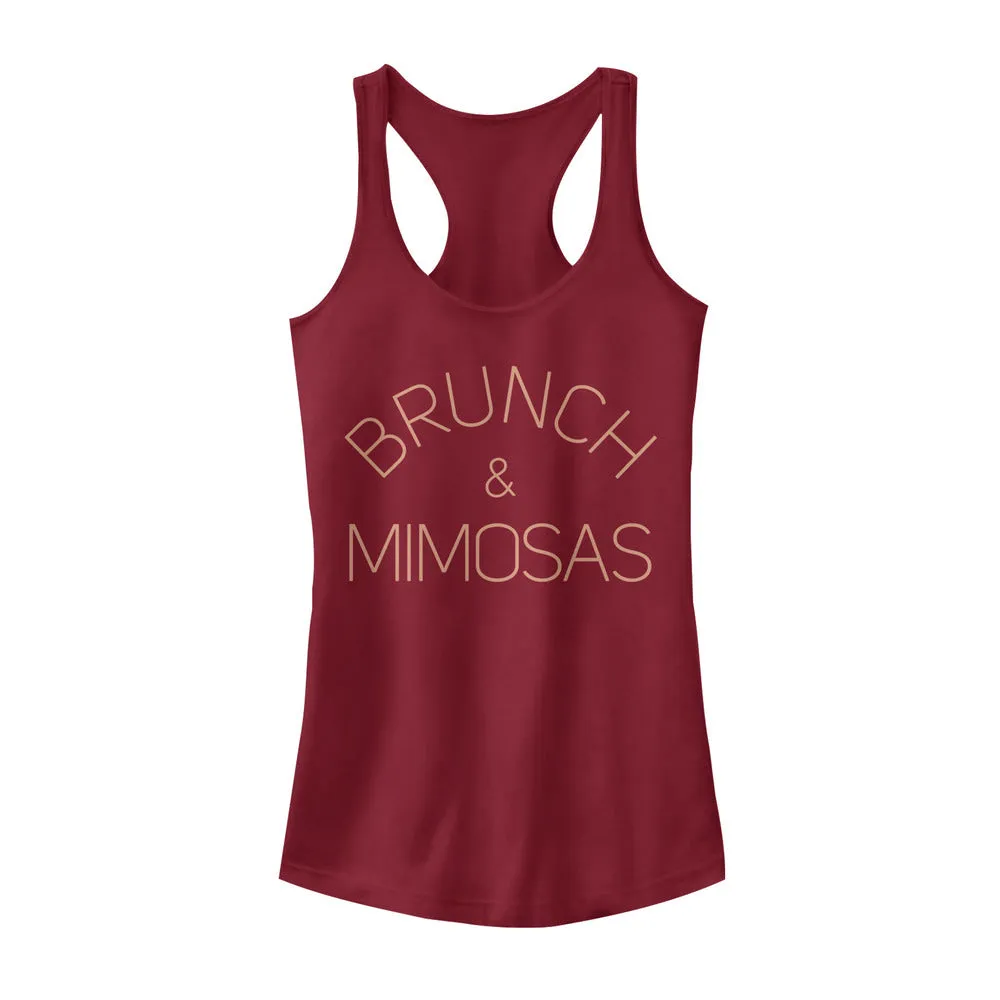 Junior's CHIN UP Brunch and Mimosas Racerback Tank Top sold by Chin Up Apparel