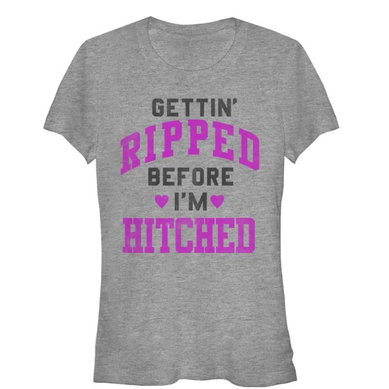 Junior's CHIN UP Gettin Ripped Before I'm Hitched T-Shirt sold by Chin Up Apparel