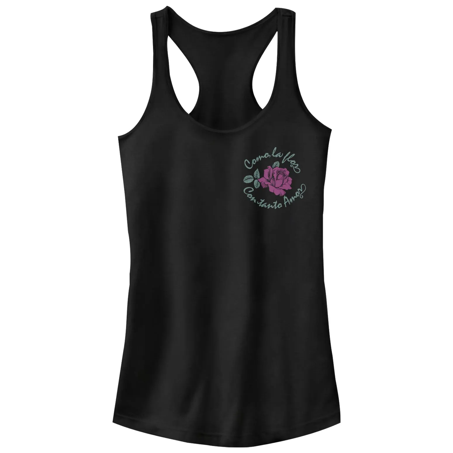 Junior's CHIN UP Como La Flor Racerback Tank Top sold by Chin Up Apparel