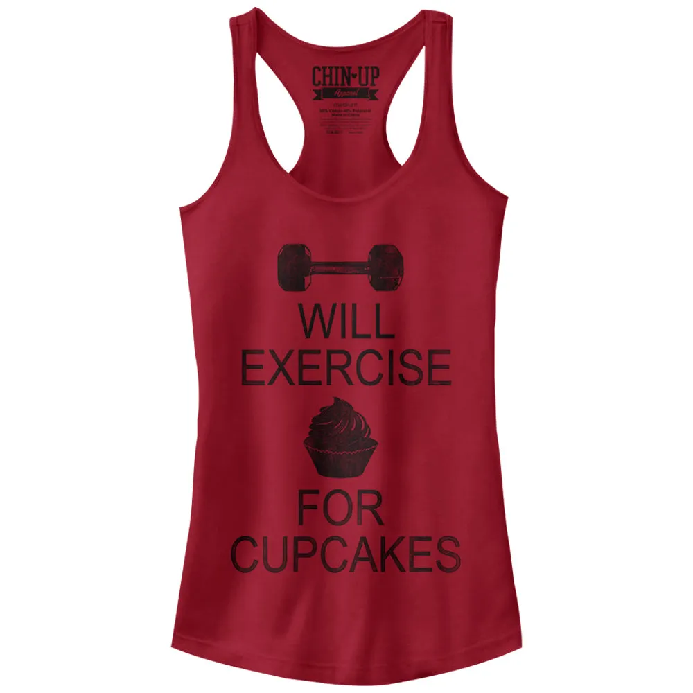 Junior's CHIN UP Cupcake Racerback Tank Top sold by Chin Up Apparel