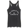 Women's CHIN UP Should All Be Feminists Racerback Tank Top sold by Chin Up Apparel