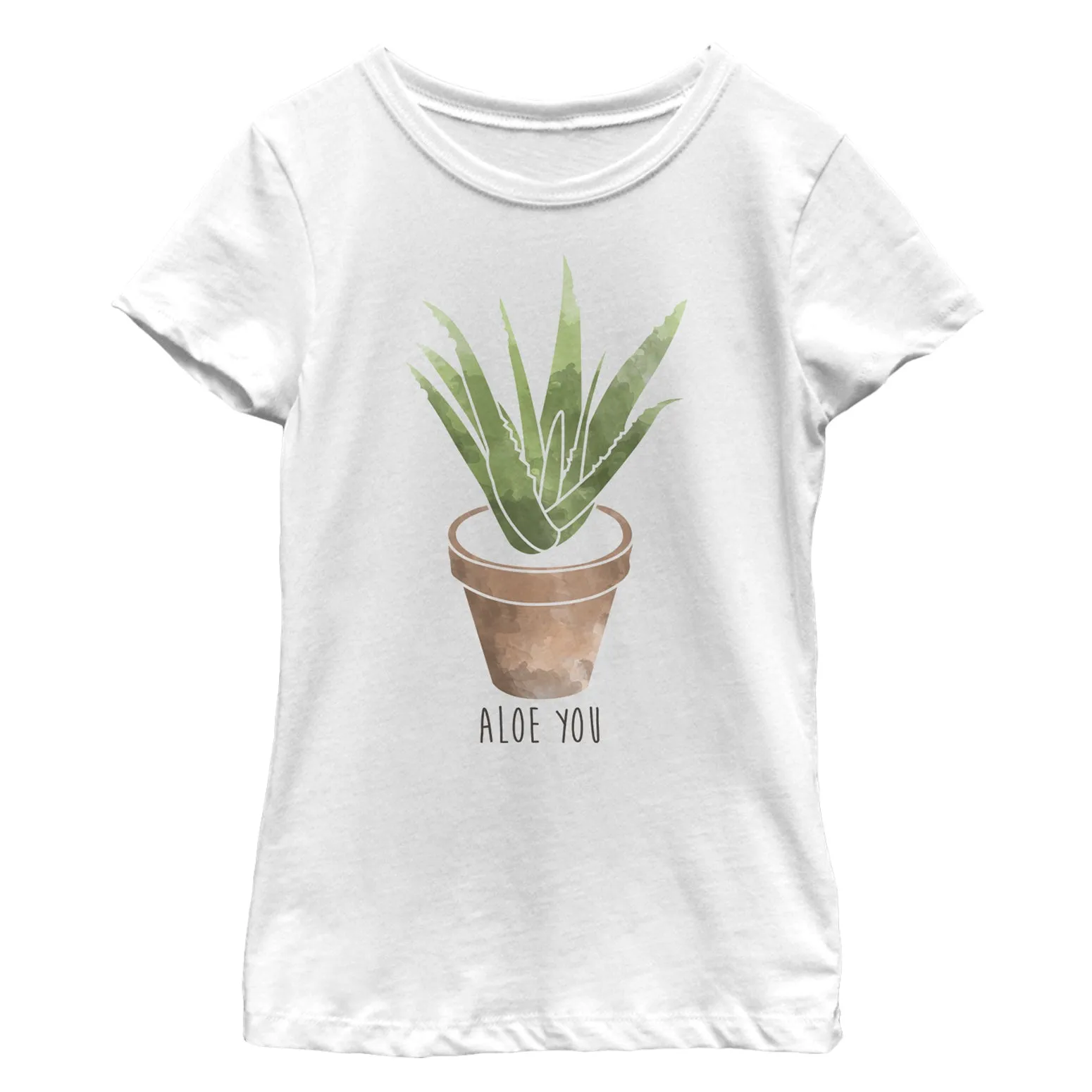 Girl's CHIN UP Valentine's Day Aloe You T-Shirt sold by Chin Up Apparel