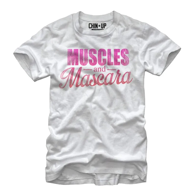Women's CHIN UP Mascara and Muscles Boyfriend Tee sold by Chin Up Apparel