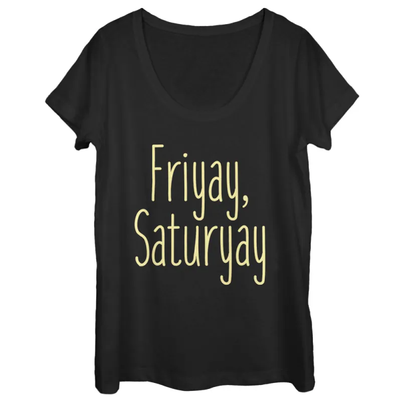 Women's CHIN UP Friyay Saturyay Scoop Neck sold by Chin Up Apparel