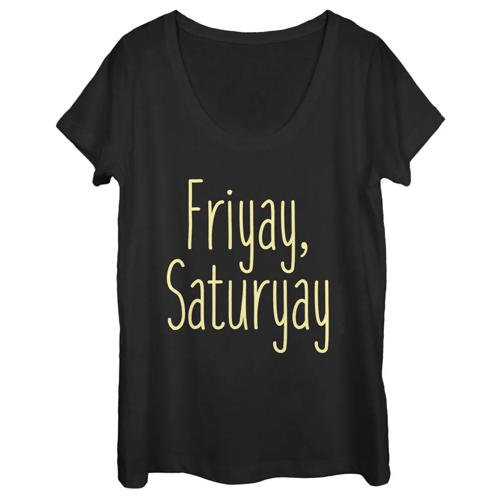Women's CHIN UP Friyay Saturyay Scoop Neck sold by Chin Up Apparel