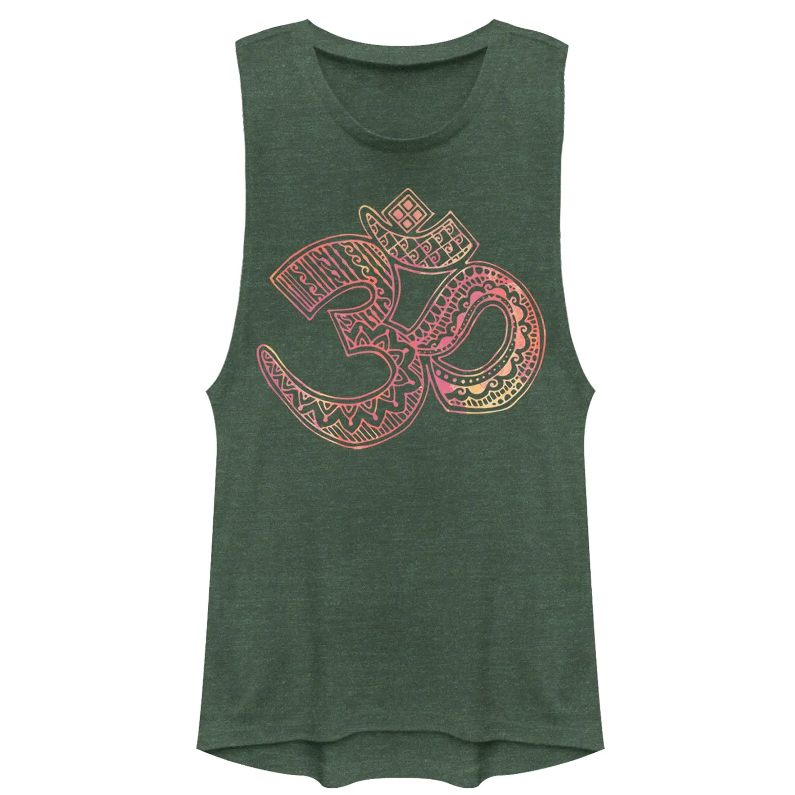 Junior's CHIN UP Om Watercolor Print Festival Muscle Tee sold by Chin Up Apparel