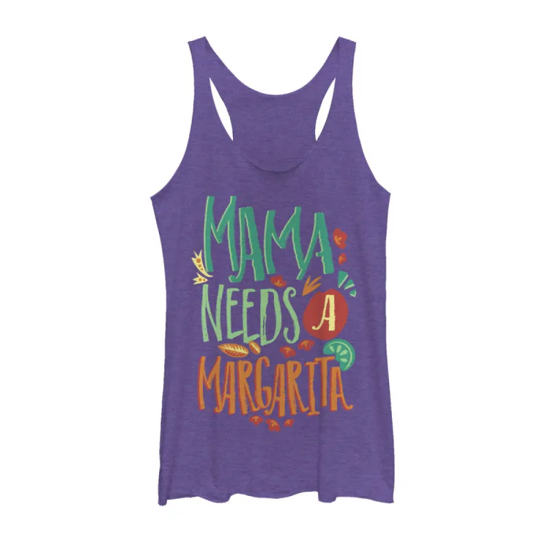 Women's CHIN UP Mama Needs a Margarita Racerback Tank Top sold by Chin Up Apparel