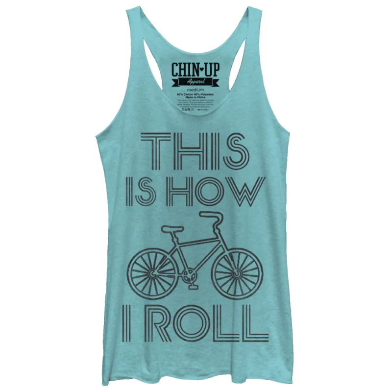 Women's CHIN UP This is How I Roll Racerback Tank Top sold by Chin Up Apparel