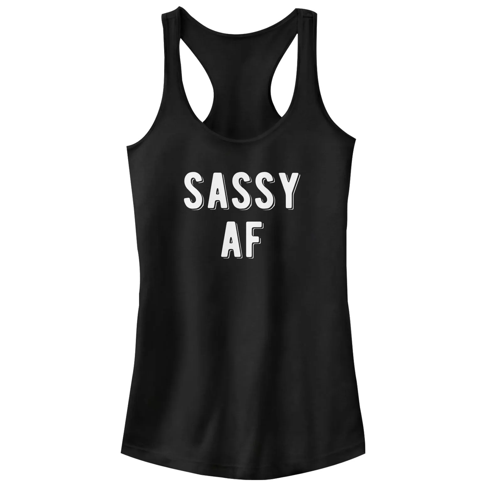 Junior's CHIN UP Sassy AF Racerback Tank Top sold by Chin Up Apparel