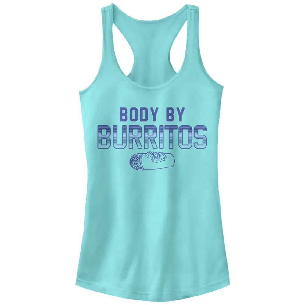 Junior's CHIN UP Body By Burritos Racerback Tank Top sold by Chin Up Apparel
