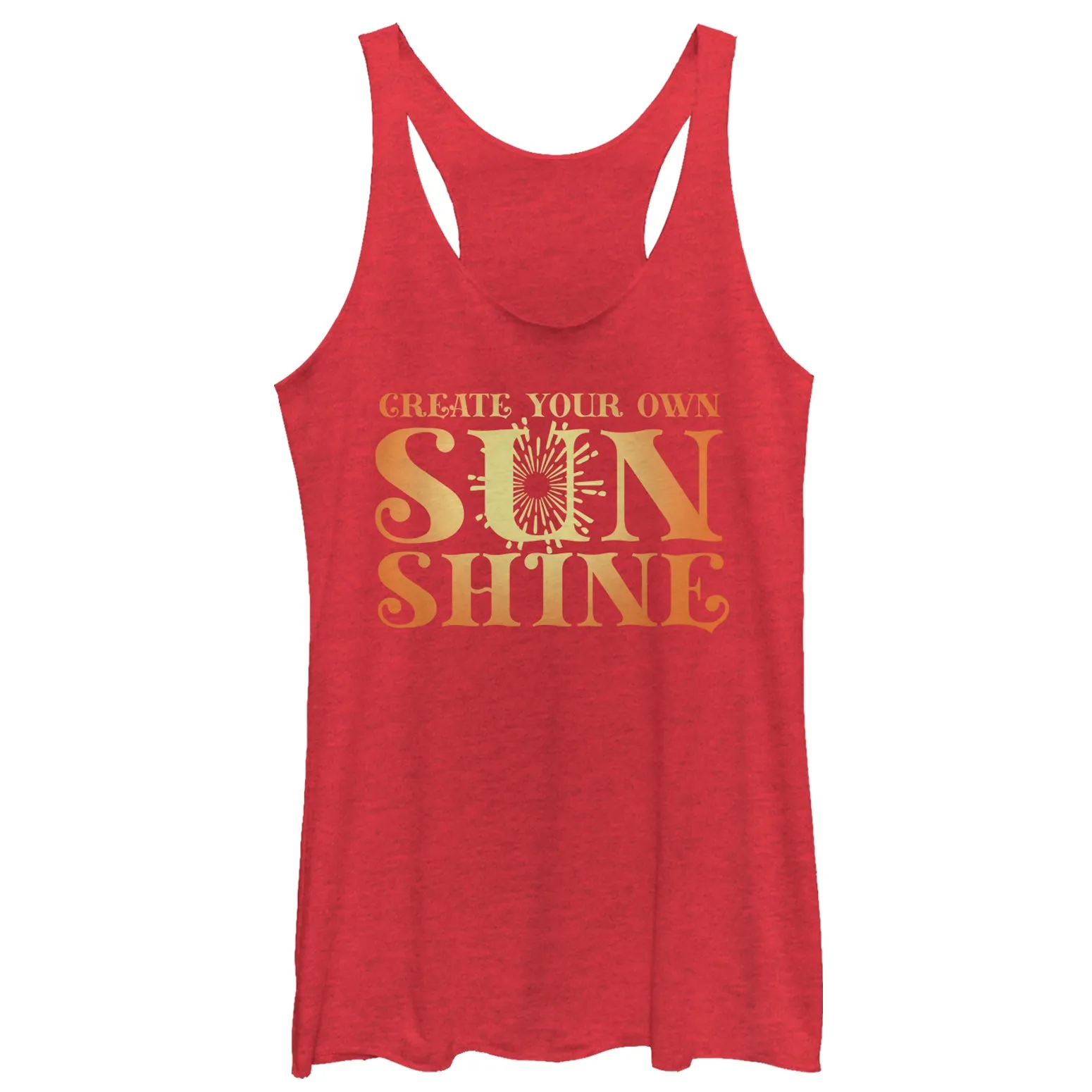 Women's CHIN UP Create Your Own Sunshine Racerback Tank Top sold by Chin Up Apparel
