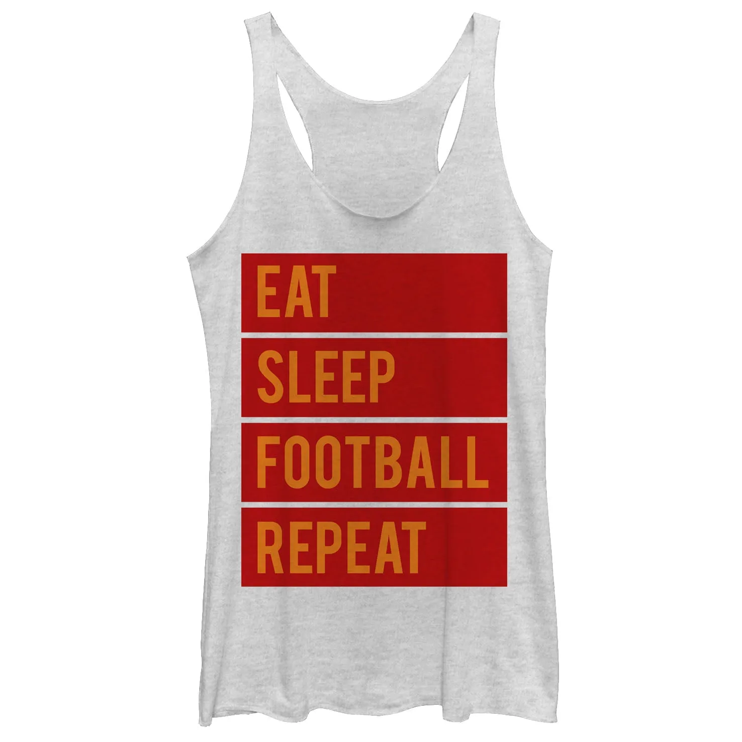 Women's CHIN UP Eat Sleep Football Repeat Racerback Tank Top sold by Chin Up Apparel