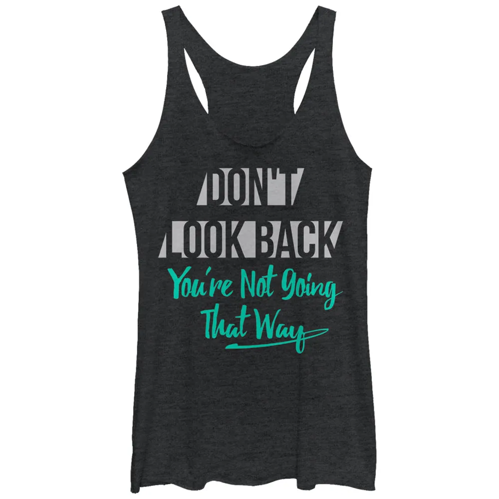 Women's CHIN UP Don't Look Back Racerback Tank Top sold by Chin Up Apparel