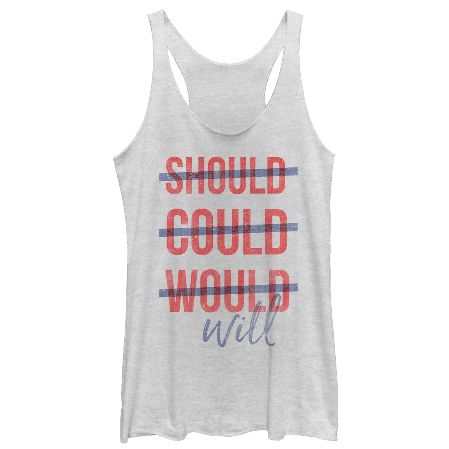 Women's CHIN UP Should Could Will Racerback Tank Top sold by Chin Up Apparel
