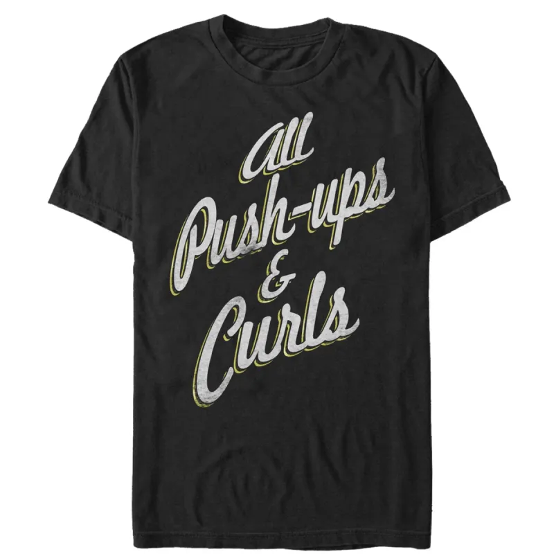 Women's CHIN UP Push-ups and Curls Boyfriend Tee sold by Chin Up Apparel
