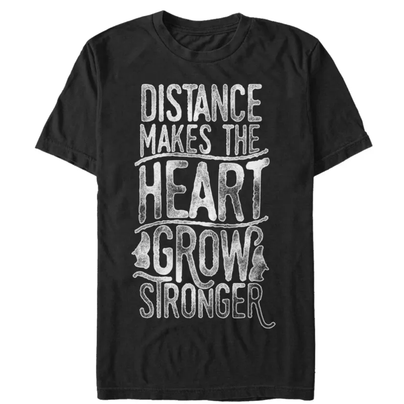 Women's CHIN UP Valentine Distance Makes Heart Stronger Boyfriend Tee sold by Chin Up Apparel