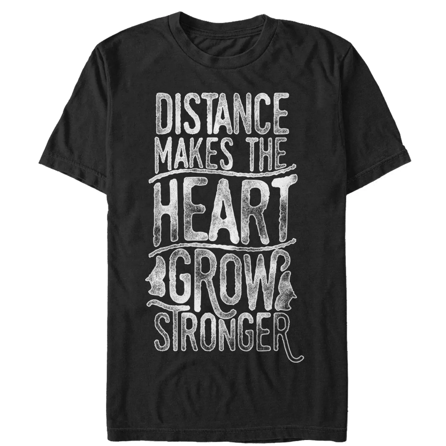 Women's CHIN UP Valentine Distance Makes Heart Stronger Boyfriend Tee sold by Chin Up Apparel