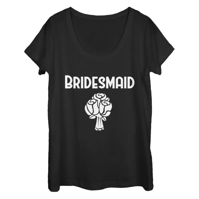 Women's CHIN UP Bridesmaid Bouquet Scoop Neck sold by Chin Up Apparel
