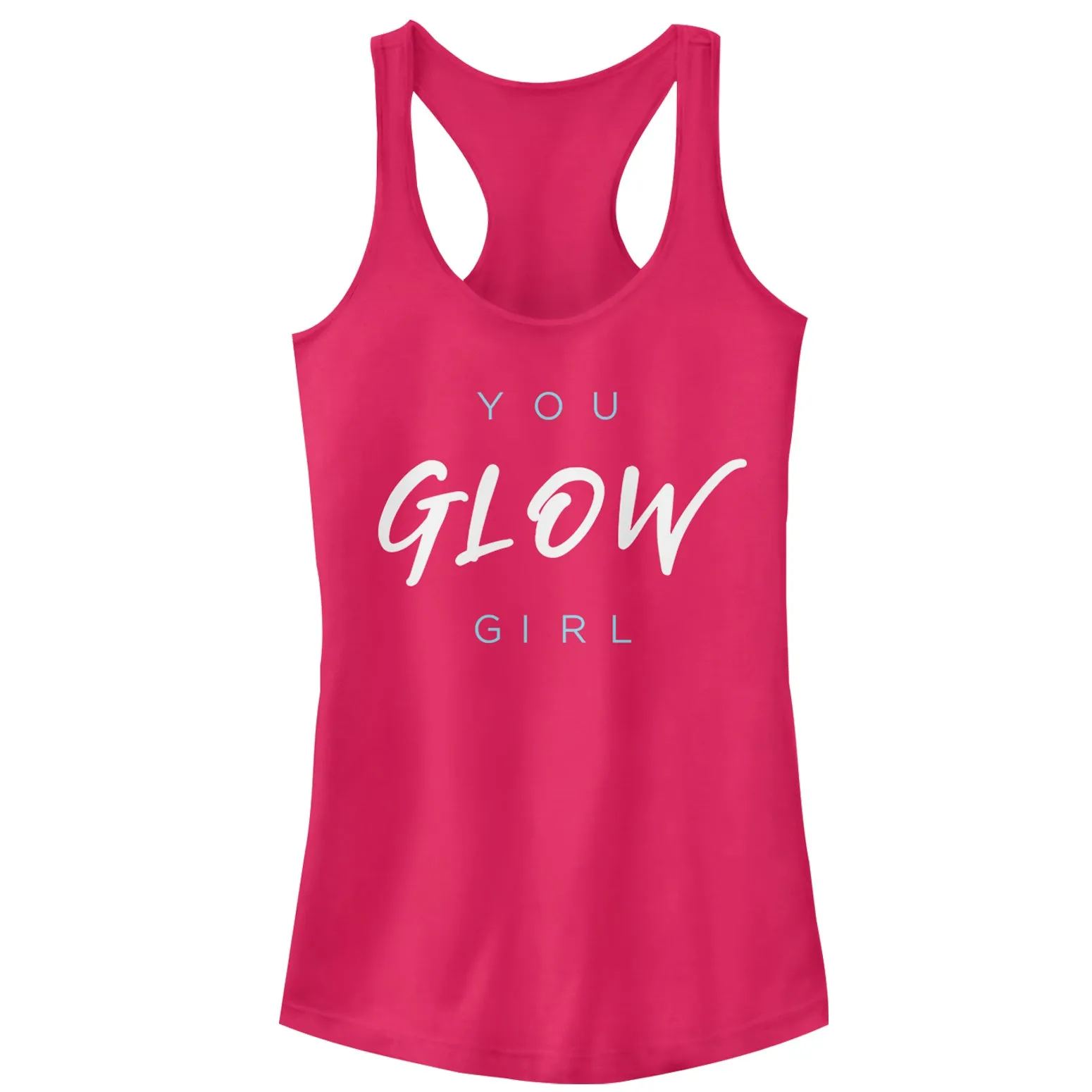 Junior's CHIN UP Glow Girl Racerback Tank Top sold by Chin Up Apparel