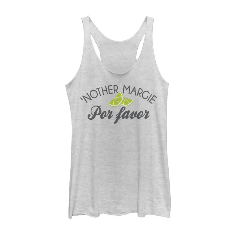 Women's CHIN UP Margie Por Favor Racerback Tank Top sold by Chin Up Apparel
