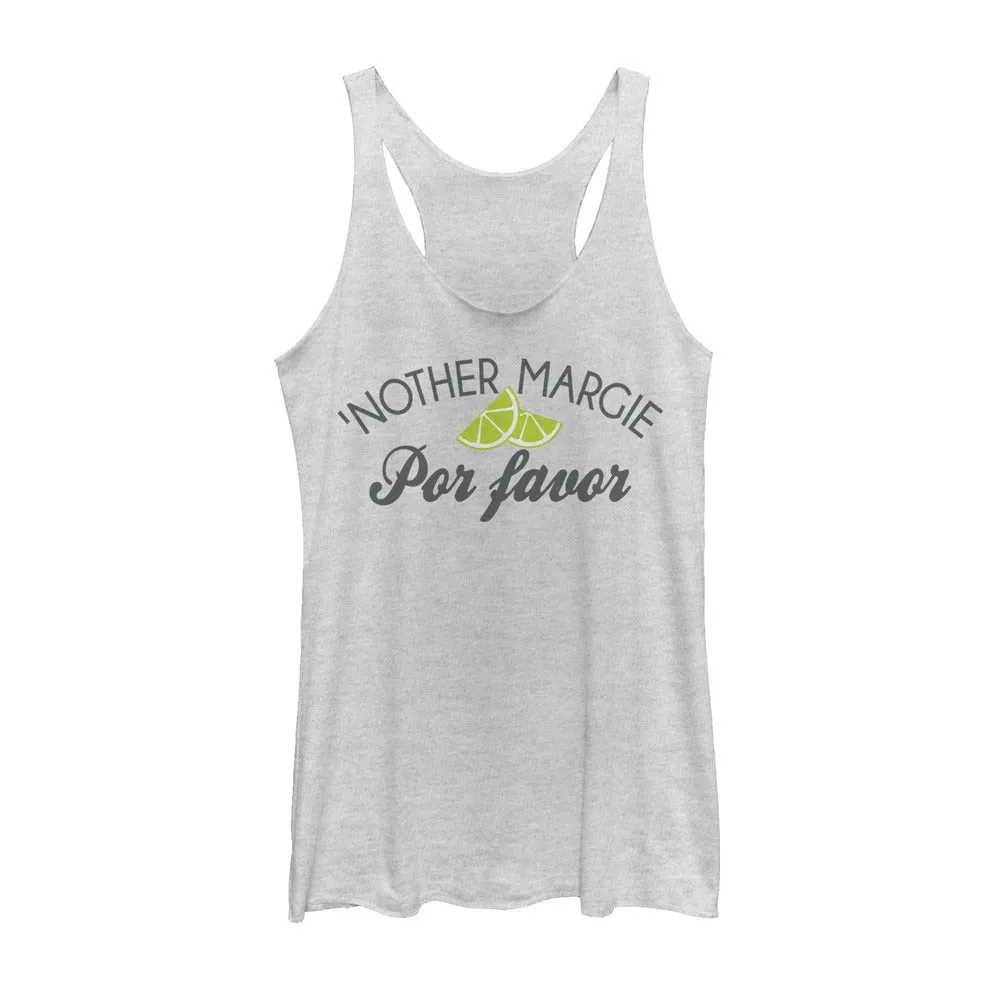 Women's CHIN UP Margie Por Favor Racerback Tank Top sold by Chin Up Apparel