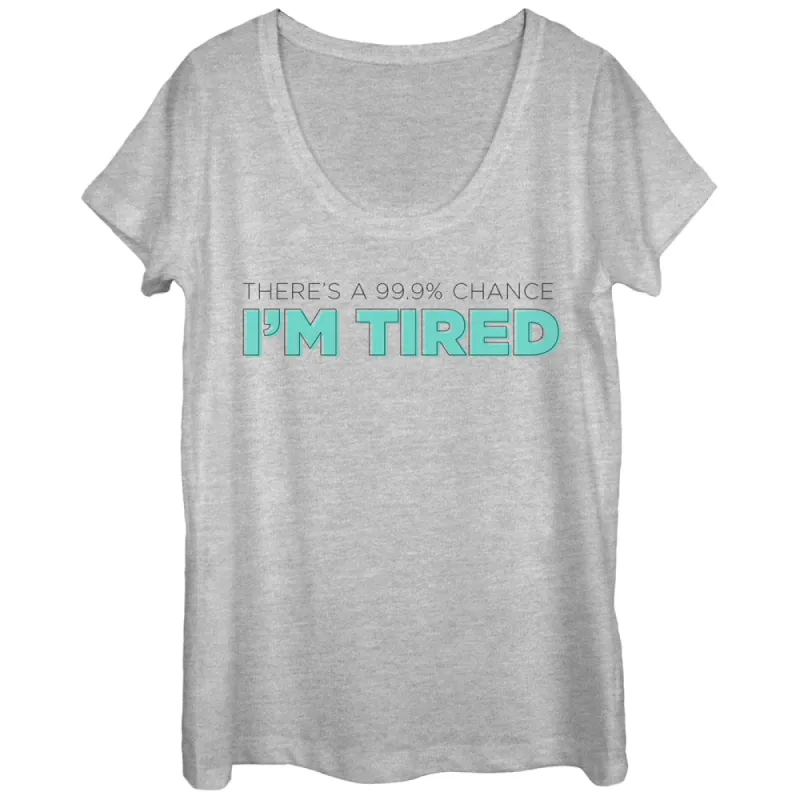 Women's CHIN UP There's a Chance I'm Tired Scoop Neck sold by Chin Up Apparel